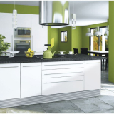 Design Alu-Sockelprofil oben 5000 mm, Edelstahl Effekt