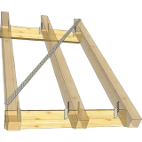 GH Windrispenb�nder Typ Z mit Metermarkierung 60mm - Stahl feuerverzinkt