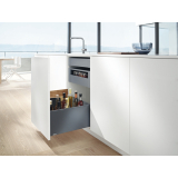 BLUM LEGRABOX pure SET H F, TIP-ON, 40kg, NL 600, INOX