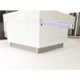 Design Alu-Sockelprofil oben 5000 mm, Edelstahl Effekt