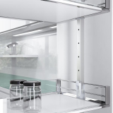 VAUTH-SAGEL HSA PREMEA Artline Korb KB300, silberfarbig/MDF grau/Glas satiniert