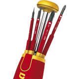 WIHA Bit-Magazinhalter VDE slim Schlitz/Phillips/Plus/Minus 6-teilig