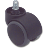 Doppelrolle Office Laufflche weich, Bauhhe 59 mm, Kunststoff schwarz/grau