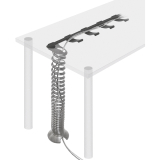 Kabelkanal Prisma, Bodenplatten  150 mm, Spiral  90 mm, Kunststoff silber