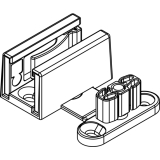 HAWA-Ordena 70/P Doppel-Bodenfhrung, spielfrei, Glastr/Glastr