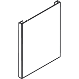 Abdeckkappe eckig Ordena 70/P - 70/F, Junior 40,80,120,160 /GP Kunststoff roh