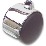 Doppelrolle Duo Laufflche hart, Kunststoff schwarz, mit Abdeckung verchromt