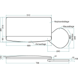 Keyboard-Auszug 201, schwarz