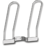 Schuhablage - 1 Paar Schuhe,Breite 130 mm,Stahldraht silber RAL 9006 beschichtet