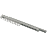 Schrankgarderobe ausziehbar Modell C,23x40x405mm,Aluminium natur/Kunststoff wei�