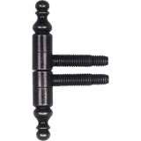 Einbohrband mit Zierkopf, 13 mm, Schwarz-Antik