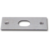 Riegelschlieblech gerade, mit ovalem Loch, 75 x 26 mm, Stahl verzinkt