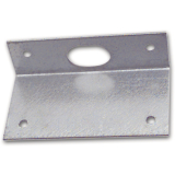 Riegelschlie�blech abgewinkelt, mit ovalem Loch, 70 x 40 x 21 mm, Stahl verzinkt