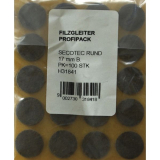 SECOTEC Filzgleiter selbstklebend rund braun 28 mm Profi-Pack SB-40