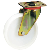 Schwerlastlenkrolle mit Polyamidrad und Gleitlager 125 x 35mm/Platte 100 x 85mm