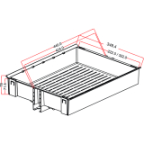 NINKA HSA Einhngeschale ohne Reling, 349,4 x 78 x 440, KB 400, alugrau