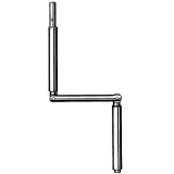 Knickkurbel GEZE, Aluminium silber eloxiert