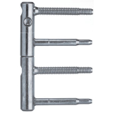 Trband ANUBA 3-DIM Invantobolzen 45 mm, Bandh. 92 mm,  15 mm, verzinkt silber