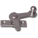 Zungenreiber mit Eisenknopf auf eckiger, gerader Platte, Stahl blank, rechts, 25