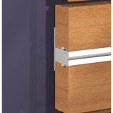 Wall Sys Zwischenprofil zum Verschrauben,Lnge 3000 mm,Aluminium natur eloxiert