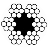 Drahtseil DIN 3055  3 mm 6x7 Litzen + 1 FE verzinkt