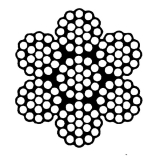 Drahtseil DIN 3055  6 mm 7x19 Litzen - Edelstahl A4