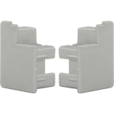 Smart Case Abdeckkappe bei aufgesetzter Montage, Kunststoff silberfarbig