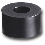 Abstandhalter, � 20 mm, Bohr � 10 mm, L�nge 10 mm, Hart-PVC schwarz