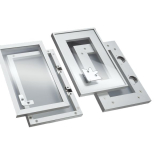 Glasrahmenprofil schmal, Lnge per Stange 2500 mm, Aluminium Edelstahl Effekt