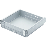 HETTICH SYSTEMA TOP 2000 Stahlschubkasten, EB 392 mm, Alu-Finish