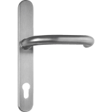 Dr�ckerlochteil 7517 mit Langschild PZ 92 mm, f�r au�en, rund, Edelstahl