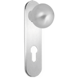 Knopfkurzschild f�r au�en, rund H+S 7001, PZ 72 mm, Edelstahl