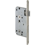Einstemmschloss WC, rechts, DM 55, Entf. 78 mm, Stahl silber lackiert