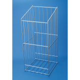 VAUTH-SAGEL Bad-W�schekorb, abgeschr�gt 244x515-580x270 mm, Stahldraht RAL 9006