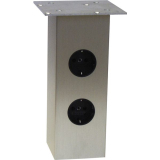 Barkonsole Jumbo \"Power Station\", Hhe 230 mm, Aluminium Edelstahl Effekt