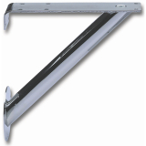 Barkonsole RAK schrg  30 mm, Hhe 220 mm, Tiefe 210 mm, Stahl alufarbig