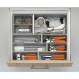 Besteckeinsatz Scoop II 1116 x 59 x 474 mm, KB 1200 mm, KS silberfarbig