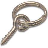 Bilderring mit Ringschraube Gre 4 16 Innen Stahl vermessingt