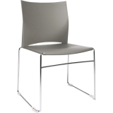 TOPSTAR Web-Chair Besucherstuhl, Sitzschale-Rckenlehne KS grau, Gestell verchr.