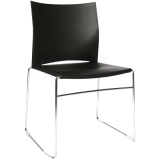 TOPSTAR Web-Chair Besucherstuhl, Sitz/ R�ckenlehne KS schwarz, Gestell verchr.