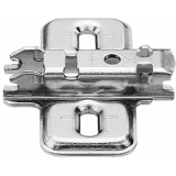 BLUM CLIP Kreuzmontageplatte, Spax-Schrauben, HV: Langloch, Distanz 0 mm