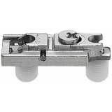 BLUM CLIP Montageplatte, Zink, gerade, Einpressen, HV: Exzenter, Distanz 0 mm