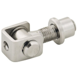 Anschweiband verstellbar, Typ D, Edelstahl M 16