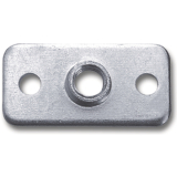 Montageplatte fr Dekorfe Holz/Edelstahl 40x20 mm, Stahl verzinkt