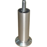 Dekorfu Fu  30 mm, Lnge 120 mm,Aluminium matt geschliffen,klar matt lackiert