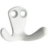 Doppelhakerl Hapi Breite 44 mm, Hhe 33 mm, Aluminium wei beschichtet
