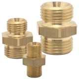 Druckluft Doppelnippel mit AG 1/4\" und AG 1/4\" aus Messing