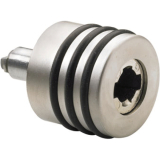 HETTICH PRESTIGE 2000 Zyl.-Drehgriff Typ 471 N, links, �33, matt