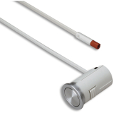 Druckschalter 230 V, 1-polig, mit 1000 mm Anschlussleitung,alufarbig