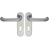 Dr�ckergarnitur D110/KS m. Kurzschild PZ 72 mm,VK 9 mm,TS 40-66 mm,Edelstahl